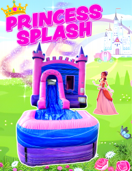 Princess Splash with inflated pool (wet/dry) - A&B bounce party rentals ...