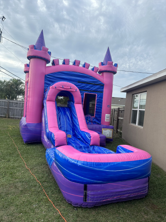 Princess Splash with inflated pool wet/dry - A&B bounce party rentals ...