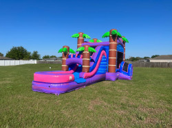 IMG 8368 1729475234 Purple Mega Tropical Combo single lane inflated pool (wet or
